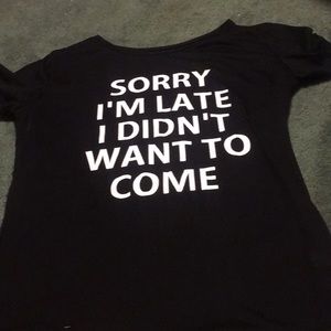 In white short sleeve shirt Never been worn